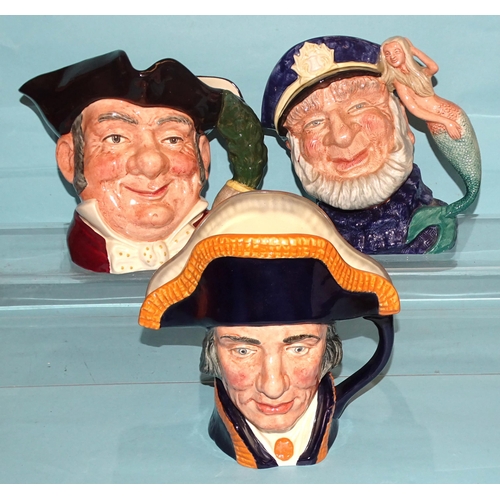 160 - A collection of twenty-three Royal Doulton character jugs, including 'The Auctioneer' no.889, 'Lord ... 