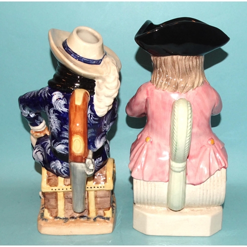 81 - Five Kevin Francis/Peggy Davies Ceramics Toby jugs: 'Captain Henry Morgan' 211/250, (chip to flintlo... 