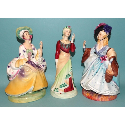 87 - A collection of six Peggy Davies Janus Pottery figurines from the 'The Illustrious Ladies of the Sta... 