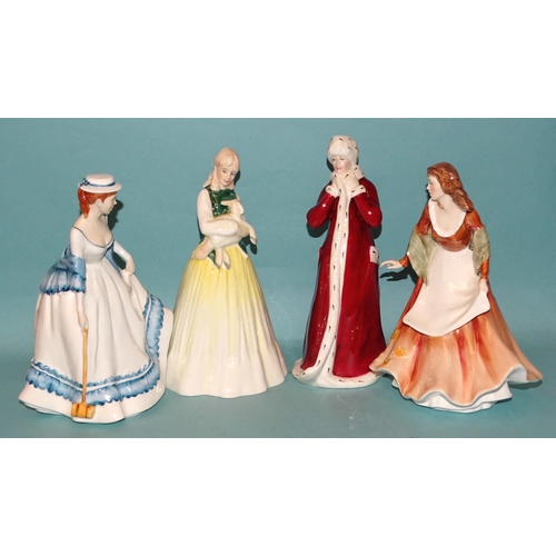 89 - A collection of four Royal Doulton figurines: 'Wintertime' HN3060, 'Springtime' HN3033, 'Summertime'... 