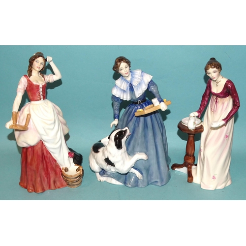 93 - A collection of three Royal Doulton figurines from the 'Literary Heroines' series: 'Jane Eyre' HN384... 