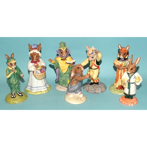 99 - A collection of fifteen Royal Doulton 'Bunnykins' figures, including 'Mystic', 'Sundial', 'Stop Watc... 