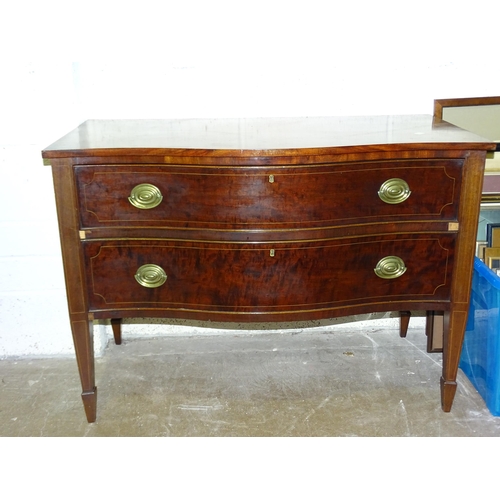 16 - A quantity of 19th century and later mahogany furniture, to include: a kneehole dressing table, 98cm... 