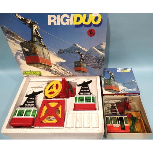 Lehmann, a boxed Rigi-Duo 9000 plastic cable car and a boxed Rigi