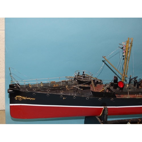 632 - A scratch/kit-built model of a torpedo boat destroyer of 1896 built by J Holland of Plymouth, with f... 