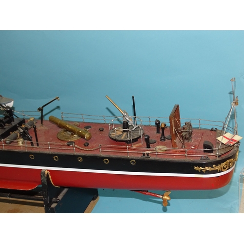 632 - A scratch/kit-built model of a torpedo boat destroyer of 1896 built by J Holland of Plymouth, with f... 