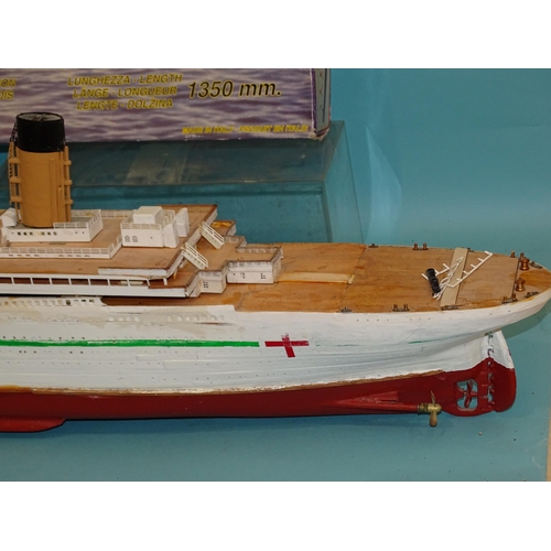 637 - A Mantua Model partially-built model of RMS Titanic, of wood construction, apparently painted to rep... 