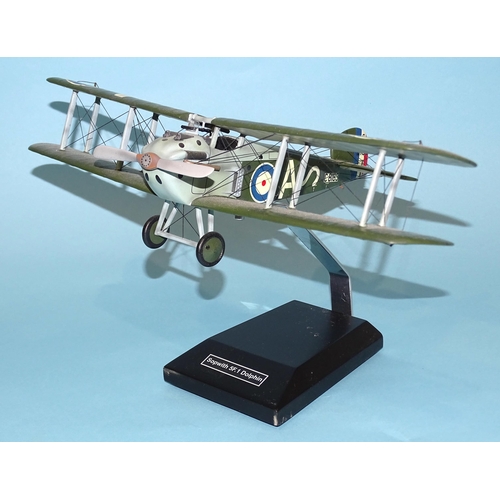 641 - A Thomas Gunn Sopwith 5F.1 Dolphin biplane CB163A, on stand, (boxed, no packing).