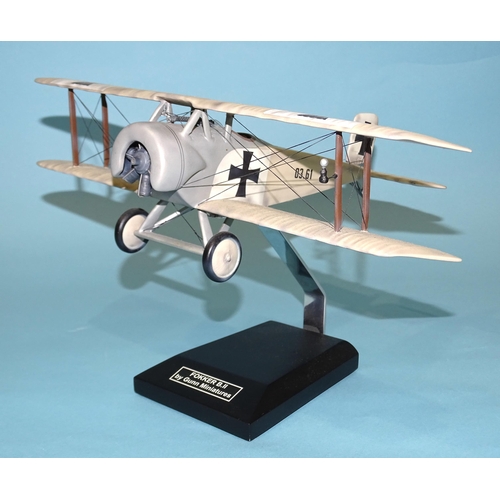 644 - A Thomas Gunn Fokker BII biplane 03.61, (cream version), on stand, (boxed).