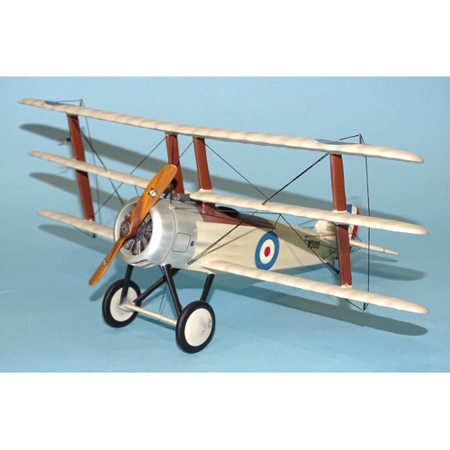 647 - A Thomas Gunn Sopwith Triplane N500, (cream version), (boxed).