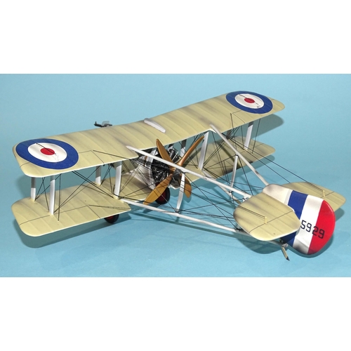 648 - A Thomas Gunn DH2 biplane 5929, Lt Aizelwood, with figure, (boxed).