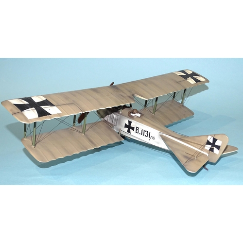 649 - A Thomas Gunn Albatross BII B.1131/15 biplane, (early khaki version), with figures, (boxed).... 