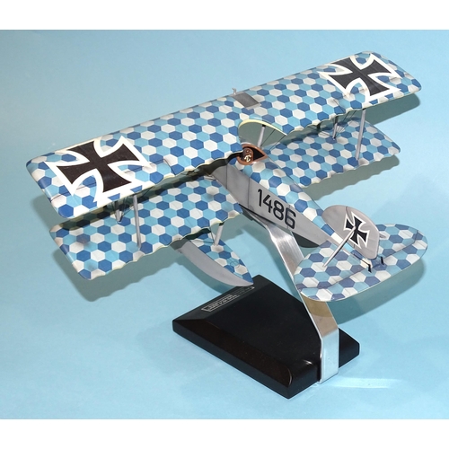 650 - A Thomas Gunn Albatross W.4 1486 biplane, (late version), on stand, (boxed).