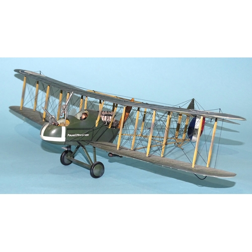 655 - A Thomas Gunn FE 2B biplane 7018 Punjab 32 Montgomery, with figure, (boxed).