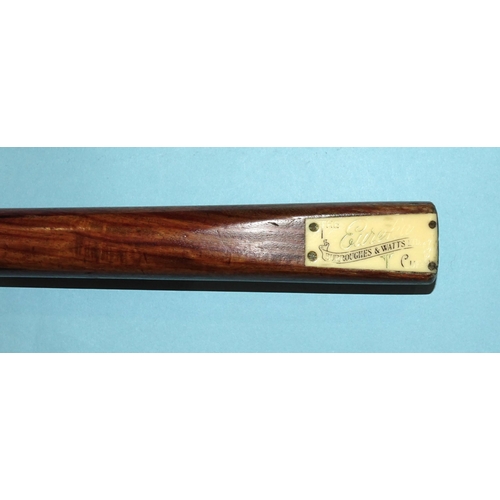 664 - A Burroughes & Watts 'The Eureka Cue', first edition, 55¾'' long, 17½oz weight, with ivorine bad... 