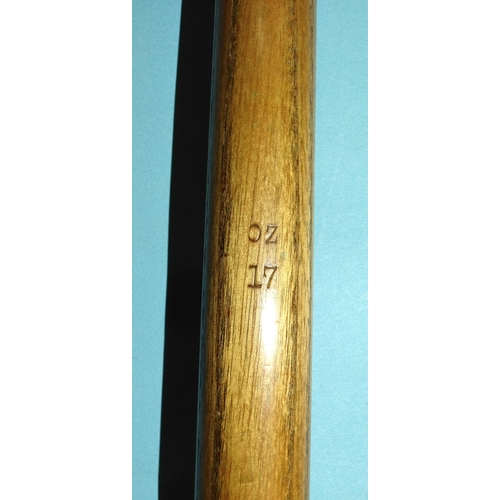 673 - A collection of three snooker cues: 'The Claude Faulkner Cue', 57½'', 'Special Joe Davis' snooker cu... 