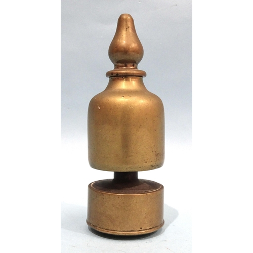 689 - A brass locomotive whistle, 143mm high.