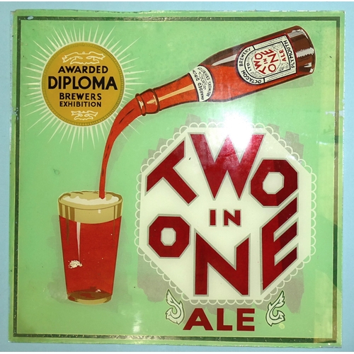 674 - A collection of four Octagon Brewery Ltd, Plymouth, painted advertising glass panels for 