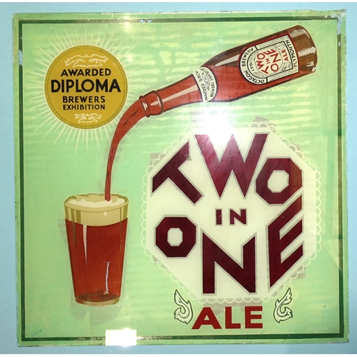 674 - A collection of four Octagon Brewery Ltd, Plymouth, painted advertising glass panels for 