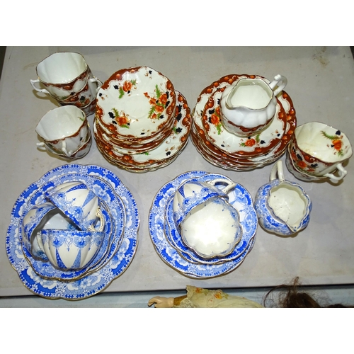 110 - A quantity of late-19th/early-20th century tea part-sets and dinner ware.