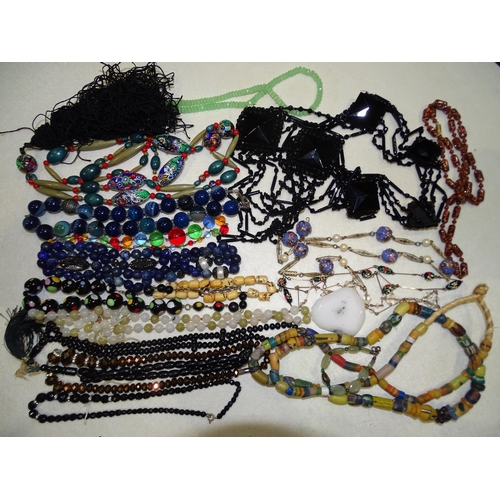 171 - A quantity of bead jewellery.