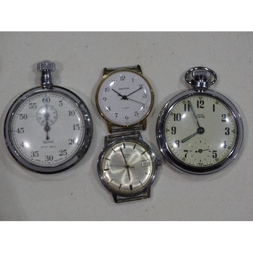 176 - Rotary, a gentleman's steel-cased manual wrist watch, the silvered dial with baton markers and date ... 