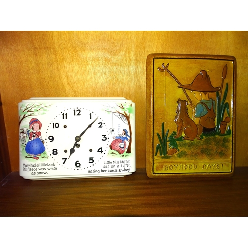 91 - Four SylvaC flying duck wall plaques, 25cm (x2), 22.5cm and 18cm, a boxed Gustav Klimt cup and sauce... 