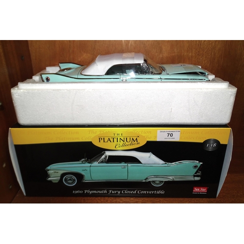 70 - Sun Star, Platinum Collection, a 1960 Plymouth Fury Closed Convertible, with all original wrapping, ... 