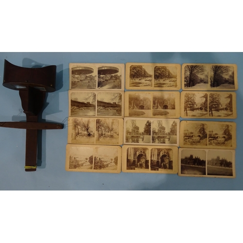 129 - A collection of stereo cards of Tavistock by T Vanstone, mainly dated 1899, including views of Handc... 