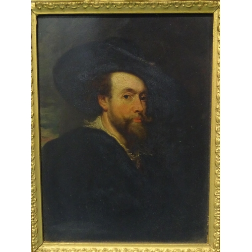 2 - After Rubens SELF-PORTRAIT OF THE ARTIST Oil on panel, 27 x 20cm.
