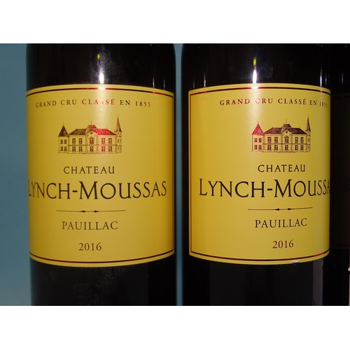 219 - Chateau Lynch Moussas Pauillac 2016, 13.5% 750ml, (x2) and Chateau Marquis De Terme 2016 Margaux Gra... 