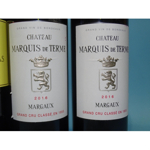 219 - Chateau Lynch Moussas Pauillac 2016, 13.5% 750ml, (x2) and Chateau Marquis De Terme 2016 Margaux Gra... 