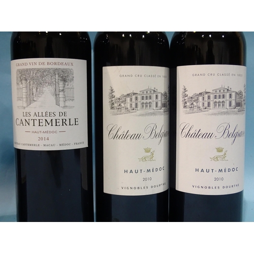 220 - Chateau Belgrave Haut-Medoc 2010 Grand Cru Classe, 14% 75cl, (x2), Chateau Chasse-Spleen Medoc 2017,... 