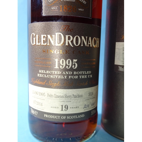 237 - The Glendronach Highland Single Malt Scotch Whisky, single cask 1995, distilled 07/2014 aged 19 year... 