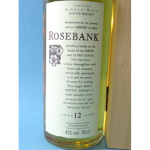 238 - Rosebank 'Flora & Fauna' Lowland Single Malt Scotch Whisky, Aged 12 years, 43% vol, 70cl, in ori... 