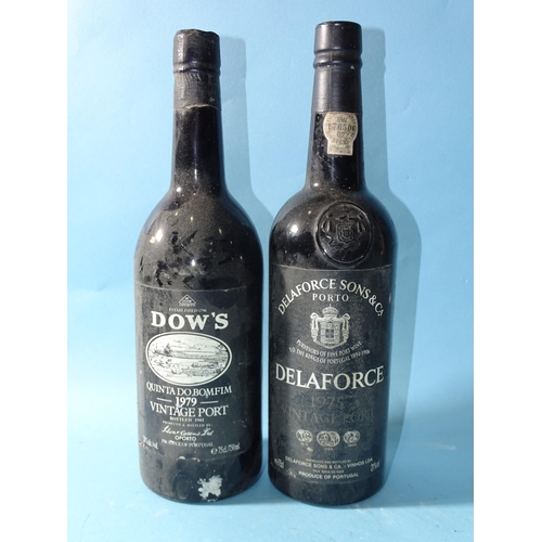 247 - Dow's Quinta Do Bomfim 1979 Vintage Port, bottled '81, 20% vol, 75cl, low neck, one bottle and Delaf... 