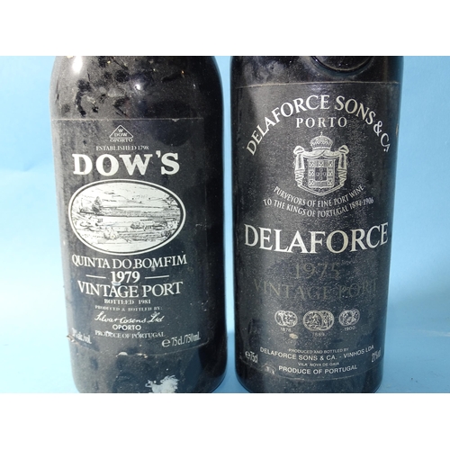 247 - Dow's Quinta Do Bomfim 1979 Vintage Port, bottled '81, 20% vol, 75cl, low neck, one bottle and Delaf... 