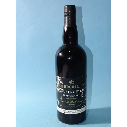 249 - Churchill's Crusted Port, bottled 1987, 26% vol?, 75cl, (capsule intact).