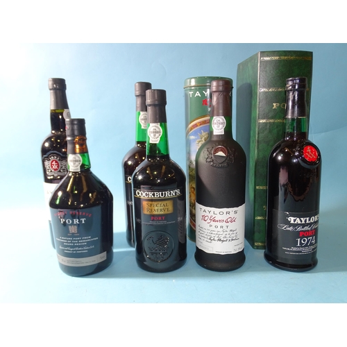 250 - Taylor's 1974 LBV Port in presentation 'book' box, one bottle, Taylor's 10-year-old Port, 20% 75cl, ... 