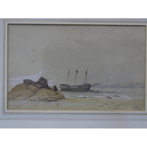 48 - Philip Mitchell (1814-1896) PORTREATH, NORTH COAST, CORNWALL Signed pencil and watercolour, inscribe... 