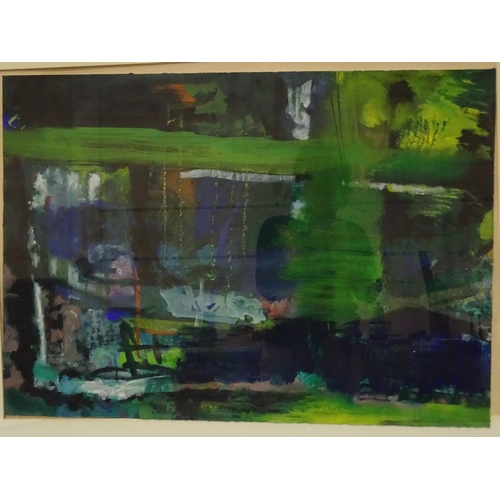 51 - Lawrence Freiesleben (b. 1962) TAW'S GREEN, ABSTRACT Signed gouache, signed, inscribed and dated 200... 
