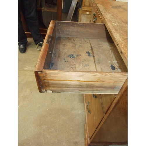 82 - A Georgian mahogany chest of two short and three long cockbeaded drawers on bracket feet, 90cm wide,... 