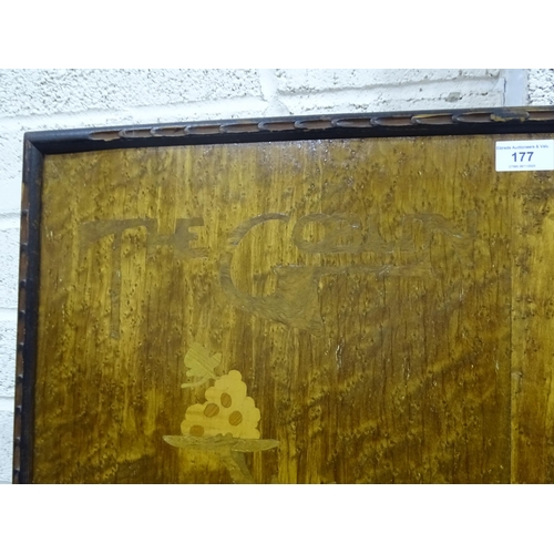 177 - A Victorian framed marquetry panel 