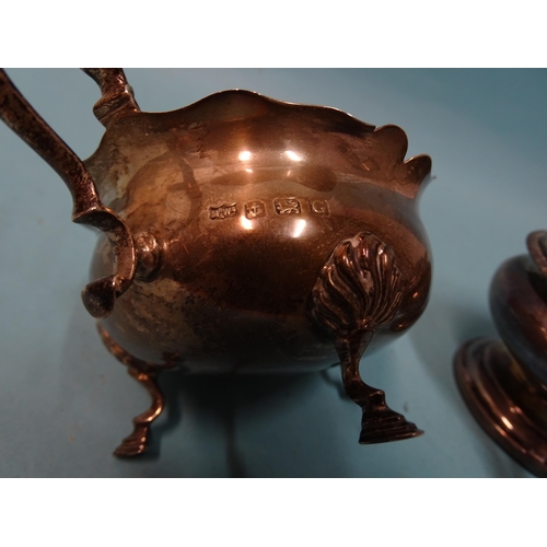 488 - A Georgian silver mustard pot of baluster form, Richard Pearce & George Burrows, London 1827, __... 