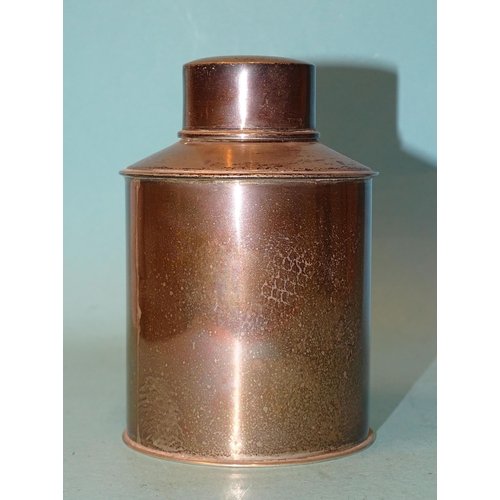 490 - A silver tea cannister of plain form, Wm Hutton & Sons Ltd, Birmingham 1912, ___3.35oz.... 