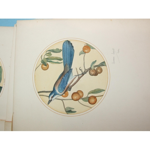 150 - Lawrence Jossett (1910-1995), a collection of ten circular watercolour studies of birds, comprising:... 