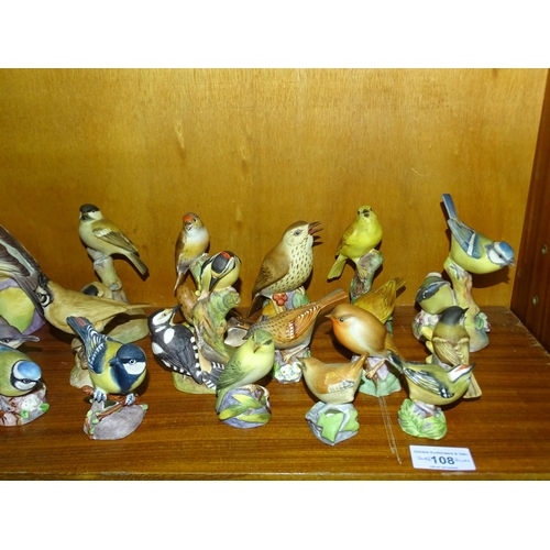 108 - A collection of twenty-seven Royal Worcester bird ornaments, including 