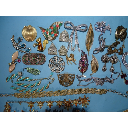 224 - A quantity of costume jewellery by Trifari, Sara Coventry and others.