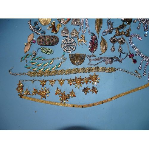 224 - A quantity of costume jewellery by Trifari, Sara Coventry and others.