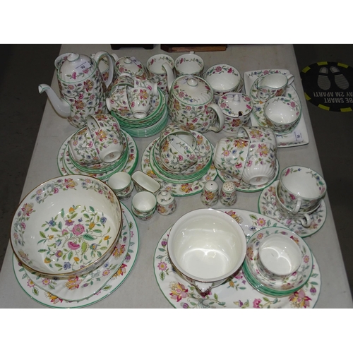 90 - Approximately eighty pieces of Minton 'Haddon Hall' tea, coffee and dinner ware.